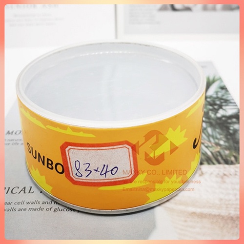 Transparent plastic lid paper canister